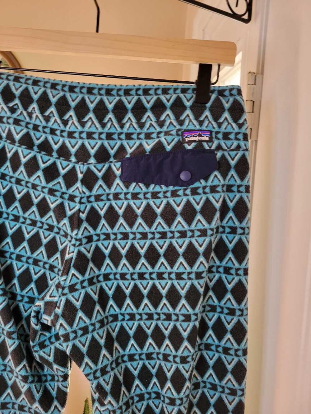 Patagonia Synchilla Aztec Tribal Geometric Diamond Pattern Fleece Pants, Size S - Picture 6 of 8